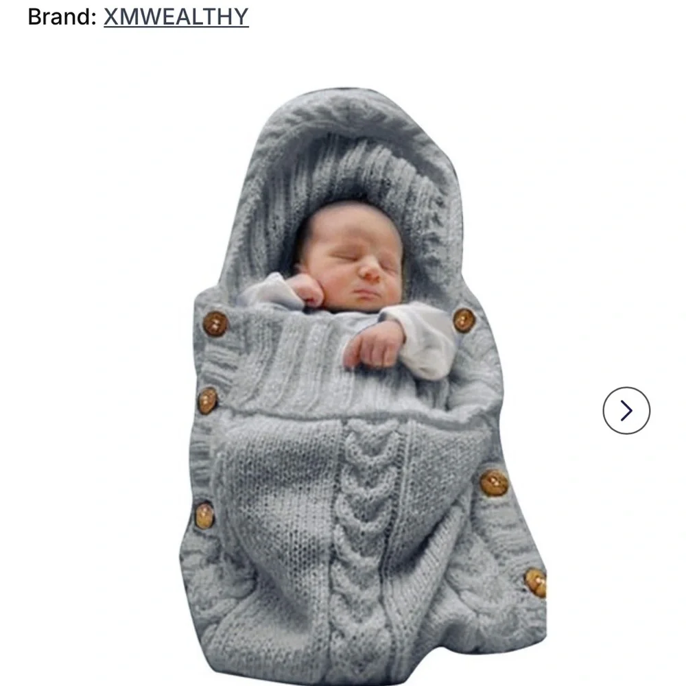 Newborn Baby Wrap Swaddle Blanket - Picture 3 of 4